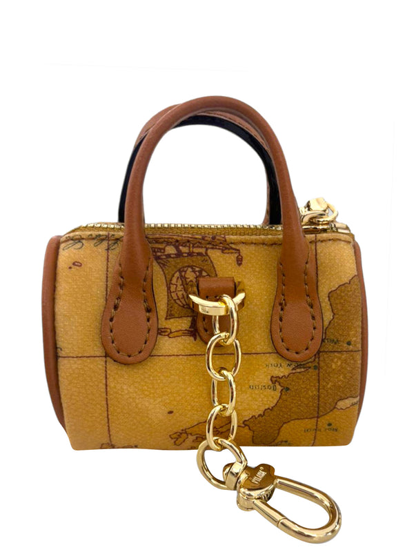 PRIMA CLASSE FLASH Portachiavi Alviero Martini Mini Bauletto - Naturale