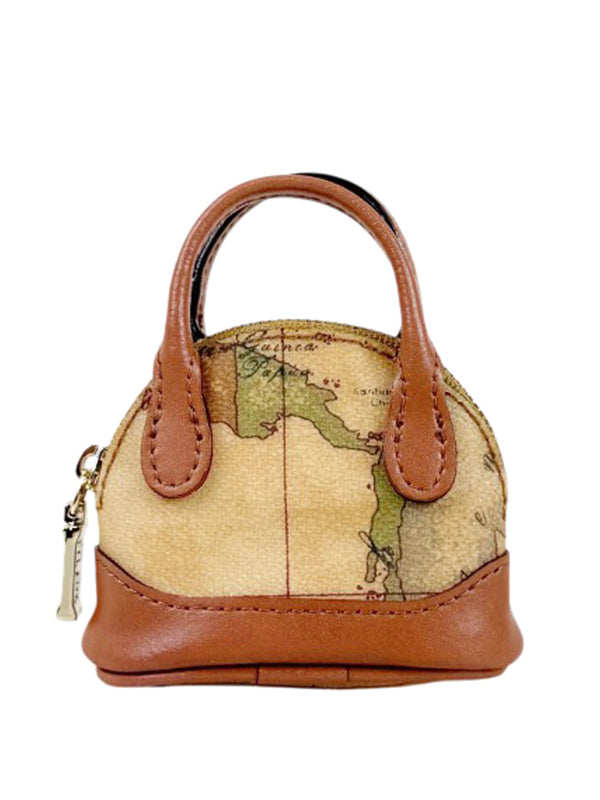PRIMA CLASSE FLASH Portachiavi Alviero Martini Mini Borsa A Mano - Naturale