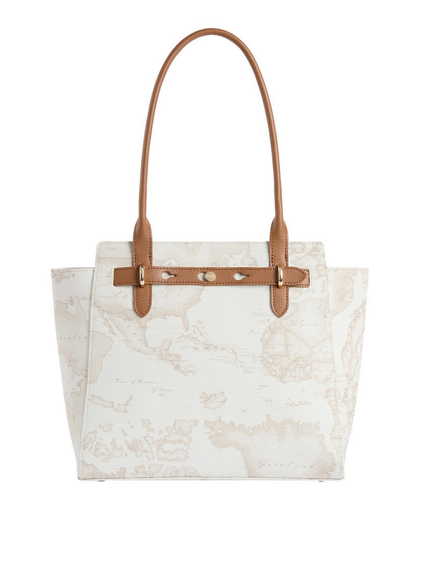 Alviero Martini Shopper Alviero Martini Escape Geo - Bianco/Cuoio