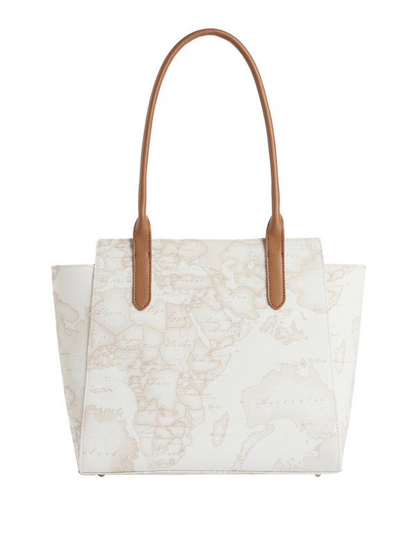 Alviero Martini Shopper Alviero Martini Escape Geo - Bianco/Cuoio