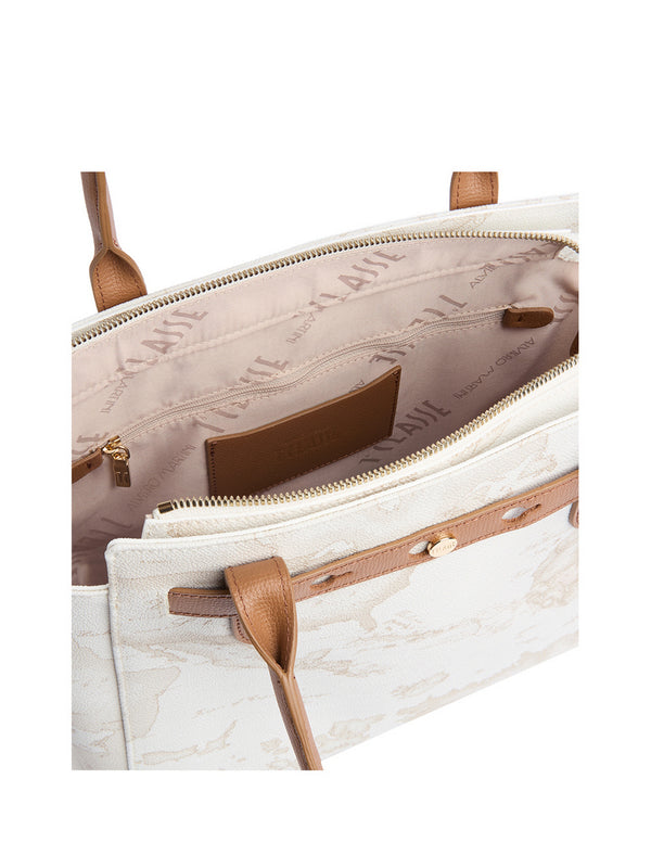 Alviero Martini Shopper Alviero Martini Escape Geo - Bianco/Cuoio