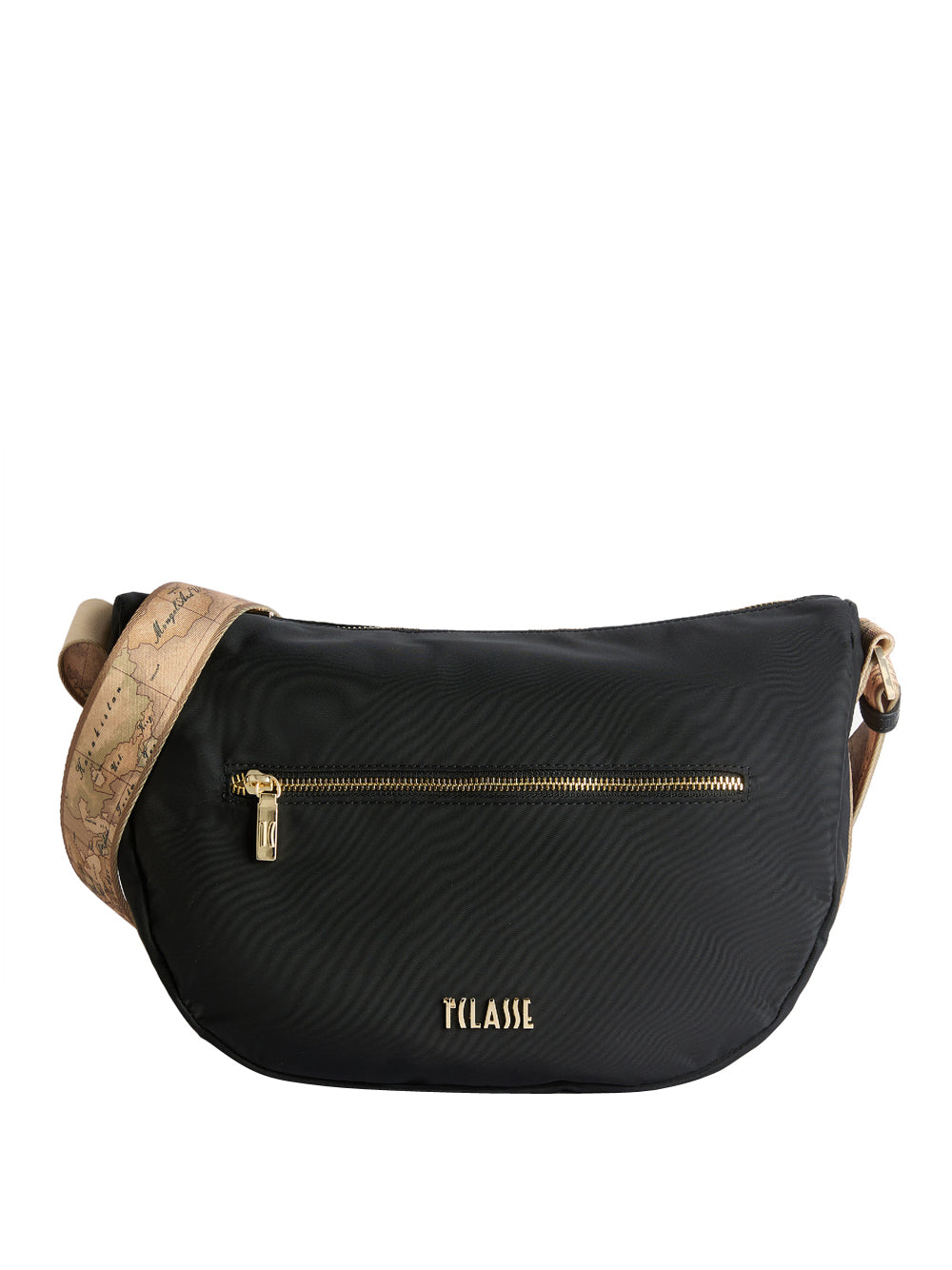 PRIMA CLASSE NYLON Tracolla Prima Classe Breeze Nylon A Mezzaluna Grande - Nero