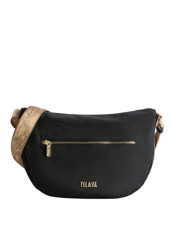 PRIMA CLASSE NYLON Tracolla Prima Classe Breeze Nylon A Mezzaluna Grande - Nero