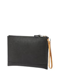 PRIMA CLASSE SAFFIANO Clutch Piatta Alviero Martini Con Polsiera - Nero