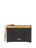 PRIMA CLASSE SAFFIANO Clutch Piatta Alviero Martini Con Polsiera - Nero
