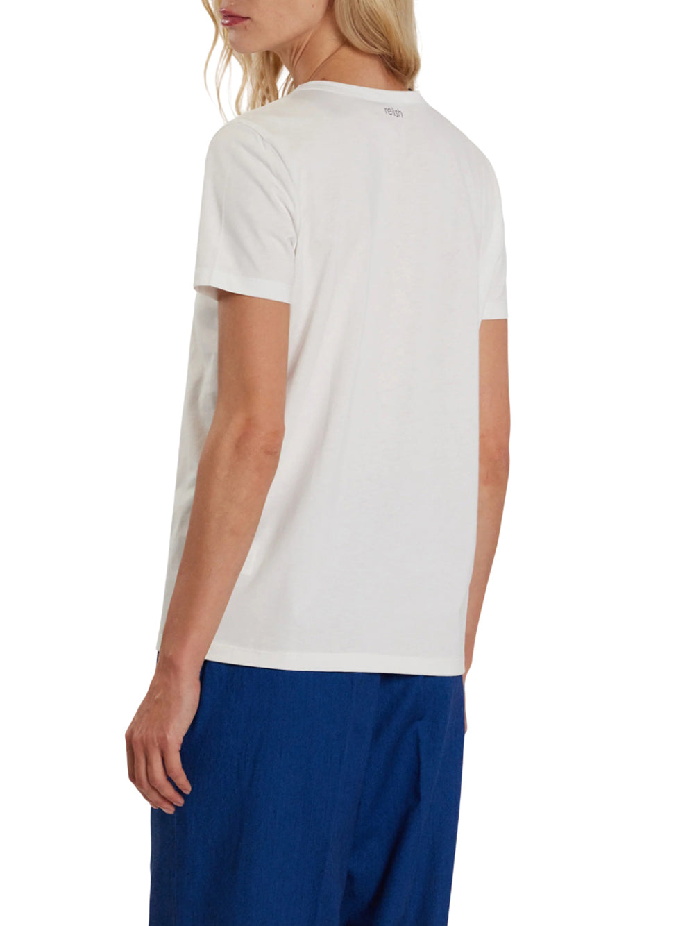 RELISH T-Shirt Relish Andre Con Cravatta Logo - Bianco