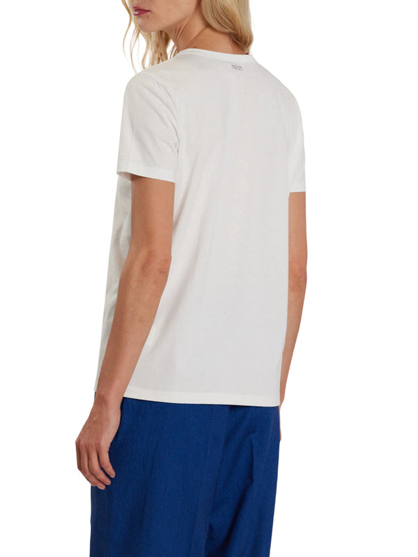 RELISH T-Shirt Relish Andre Con Cravatta Logo - Bianco