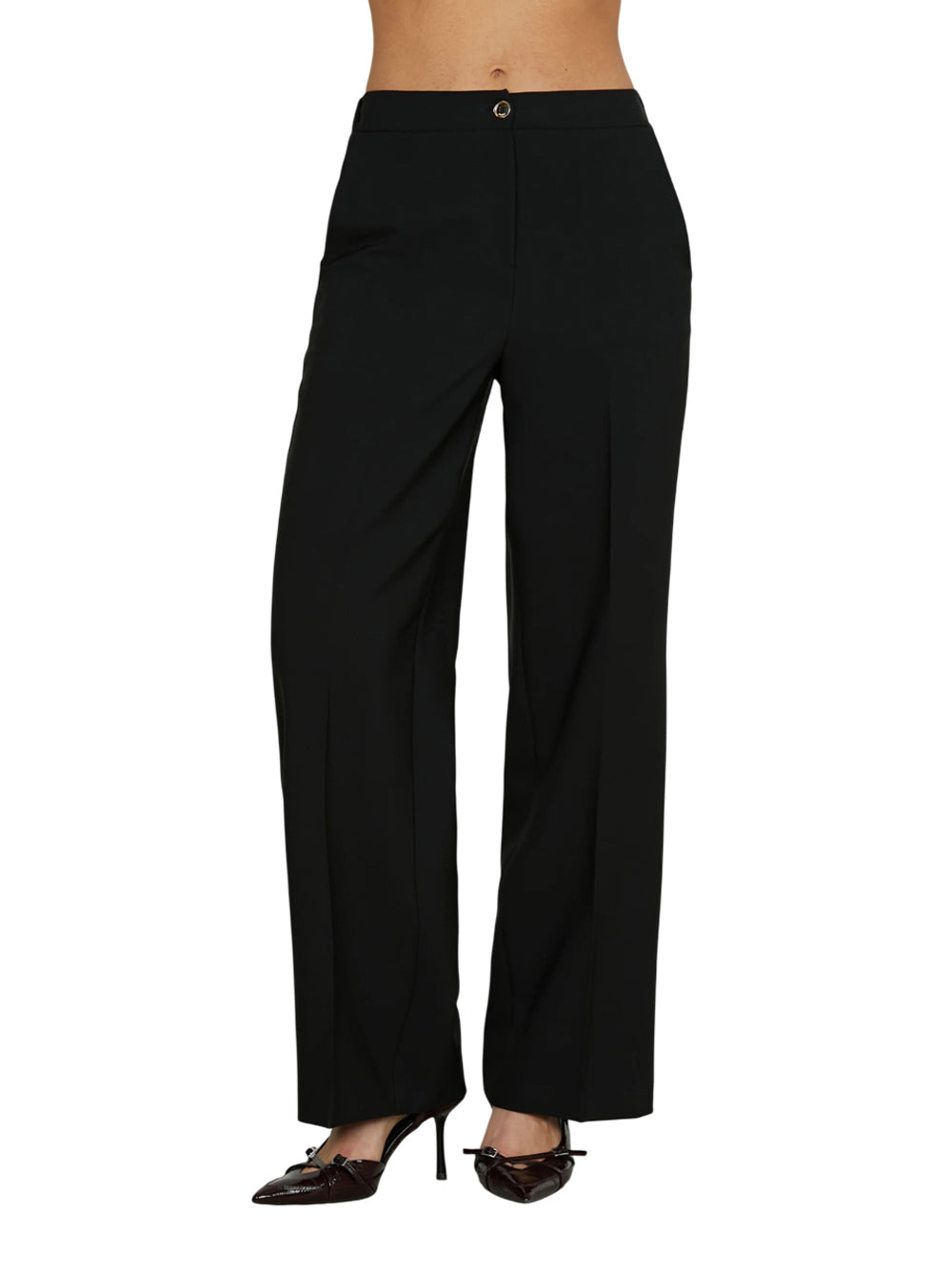 RELISH Pantalone A Vita Alta Relish Castella - Nero