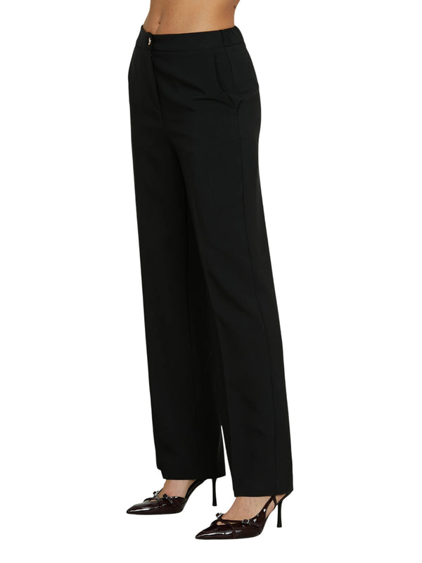 RELISH Pantalone A Vita Alta Relish Castella - Nero