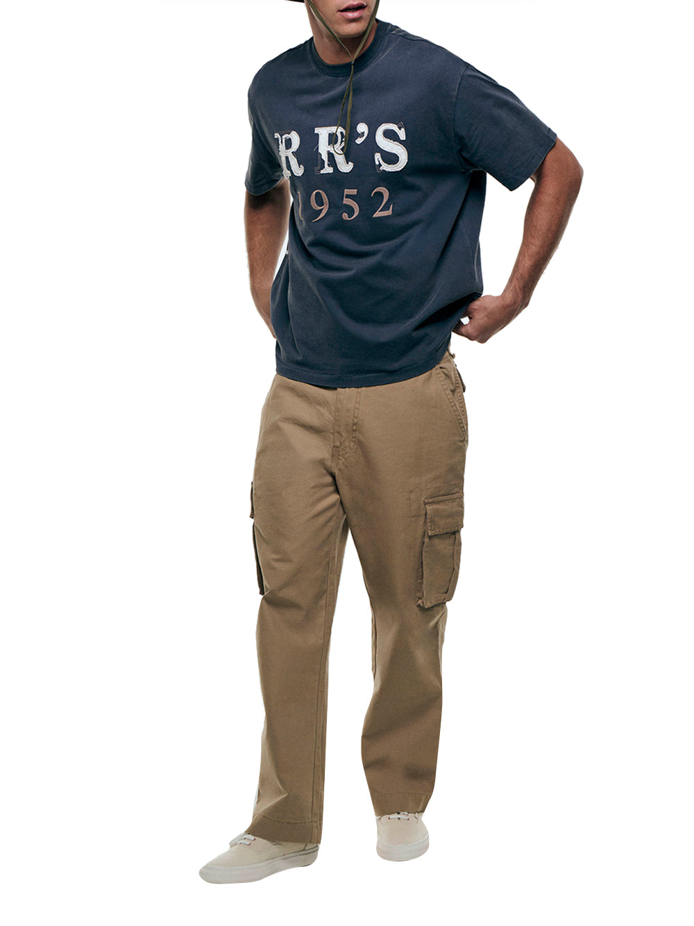 ROY ROGERS T-Shirt Roy Rogers In Jersey Con Patch Rr's Navy
