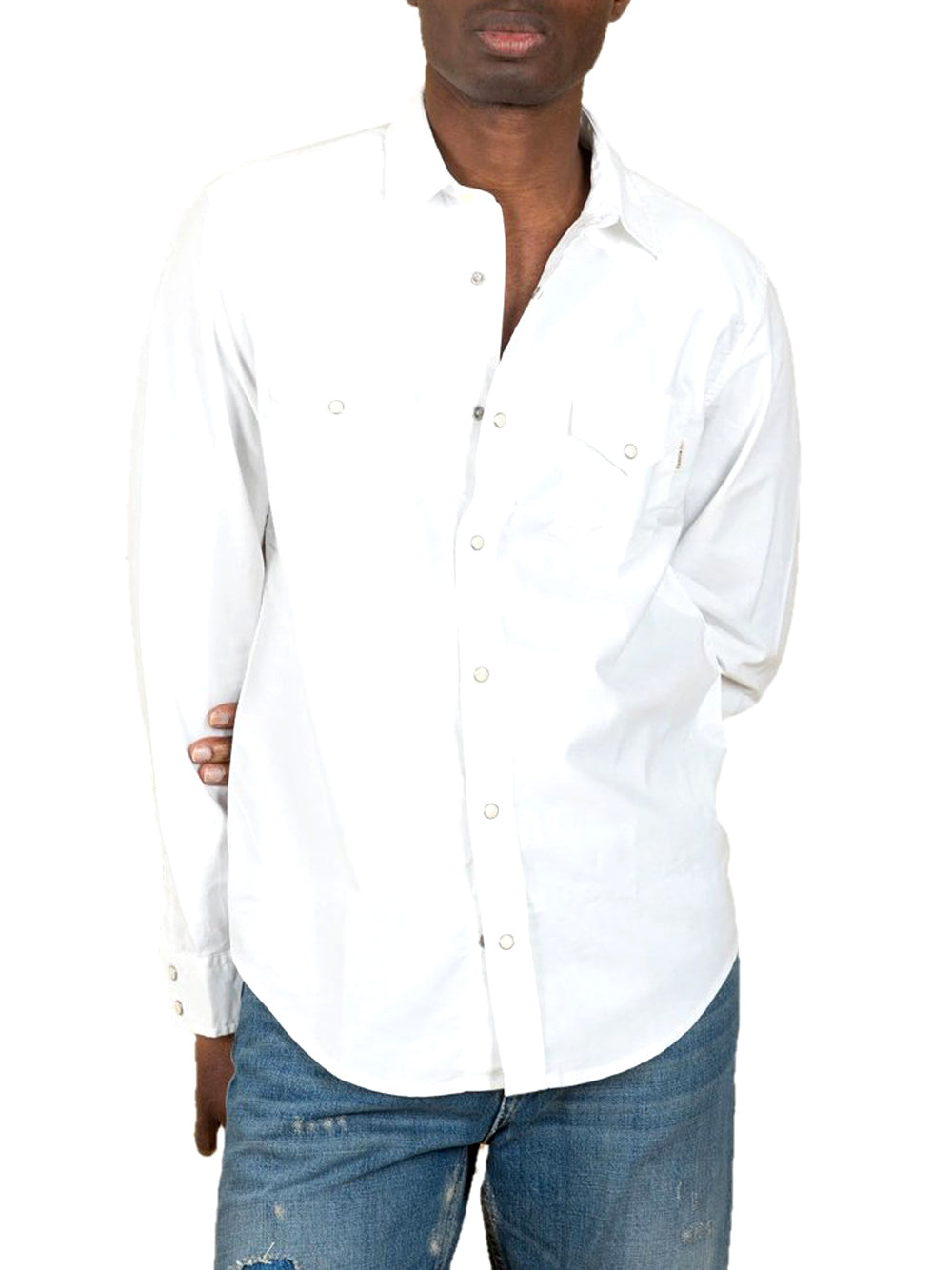 ROY ROGERS Camicia Roy Rogers Martin Oxford Bianco