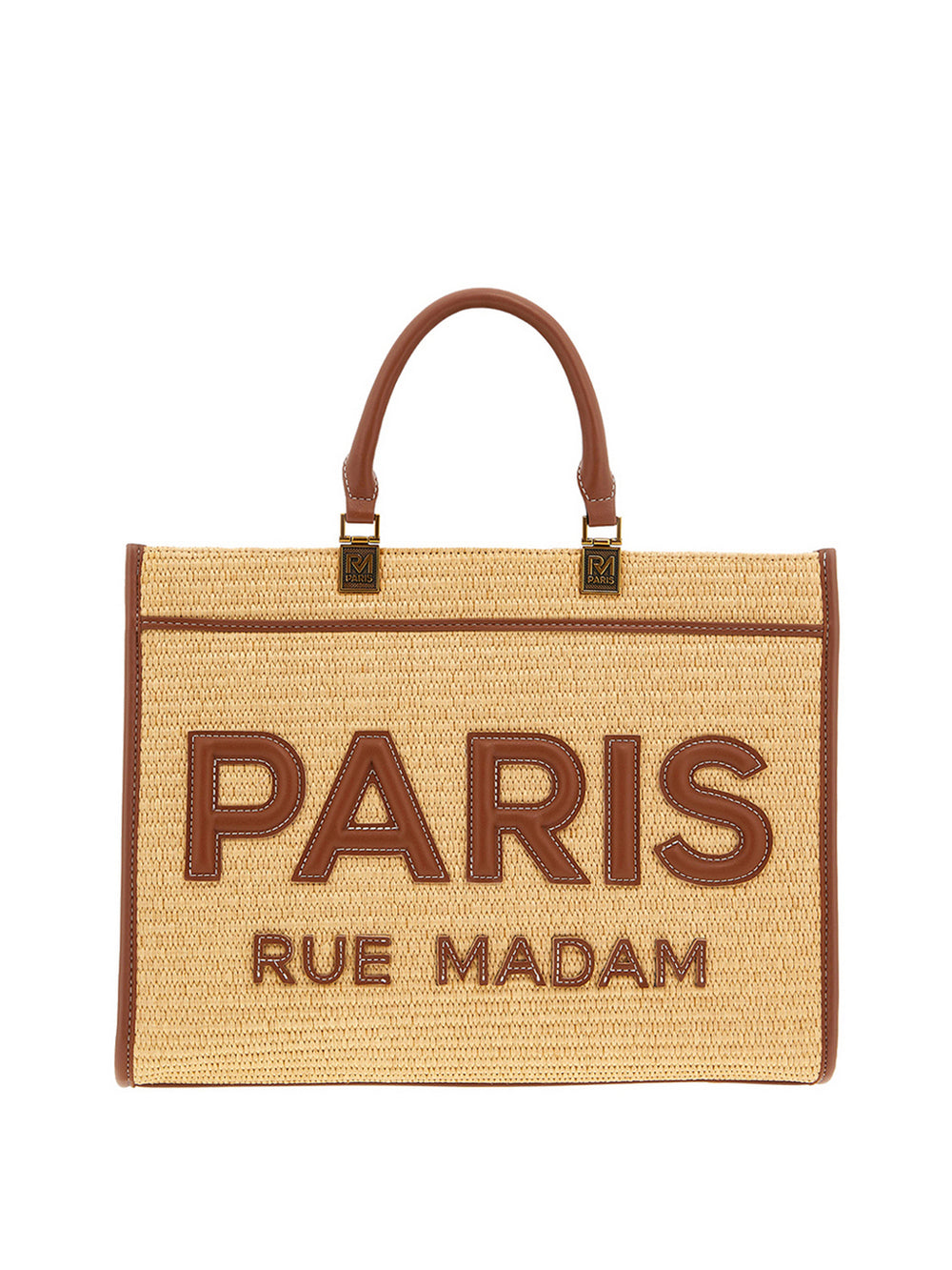 RUE MADAM Borsa A Mano Rue Madam Iconique Straw - Marrone