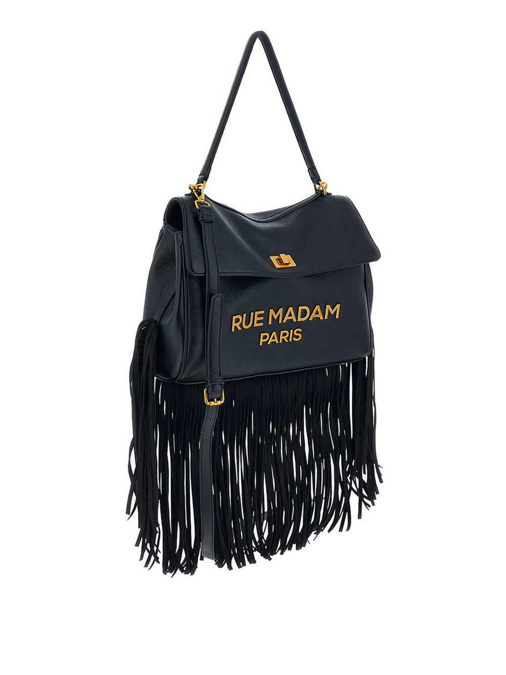 RUE MADAM Borsa A Spalla Rue Madame Les Jours Xl Fringes - Nero