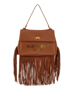 RUE MADAM Borsa A Spalla Rue Madam Les Jours Xl Fringes - Cognac