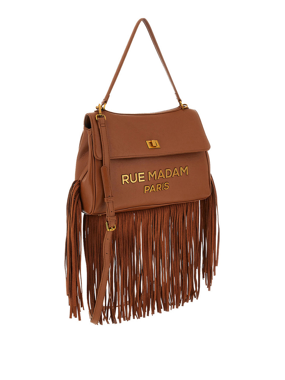 RUE MADAM Borsa A Spalla Rue Madam Les Jours Xl Fringes - Cognac