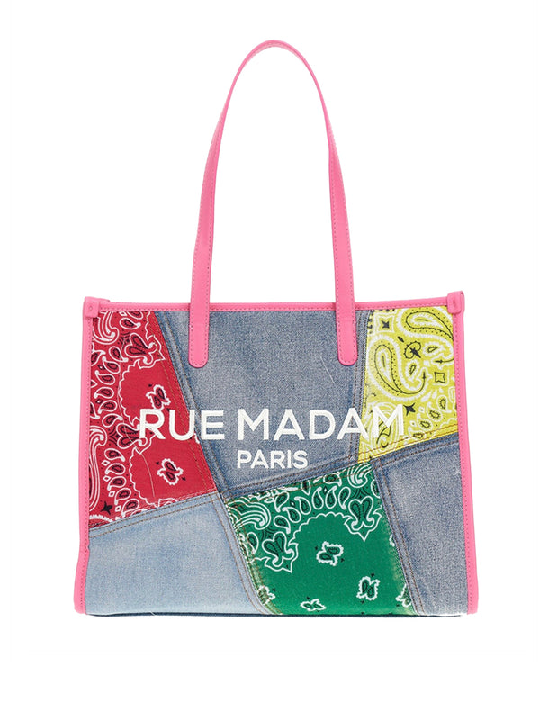 RUE MADAM Borsa A Mano Rue Madam Paisley Denim Fuchsia