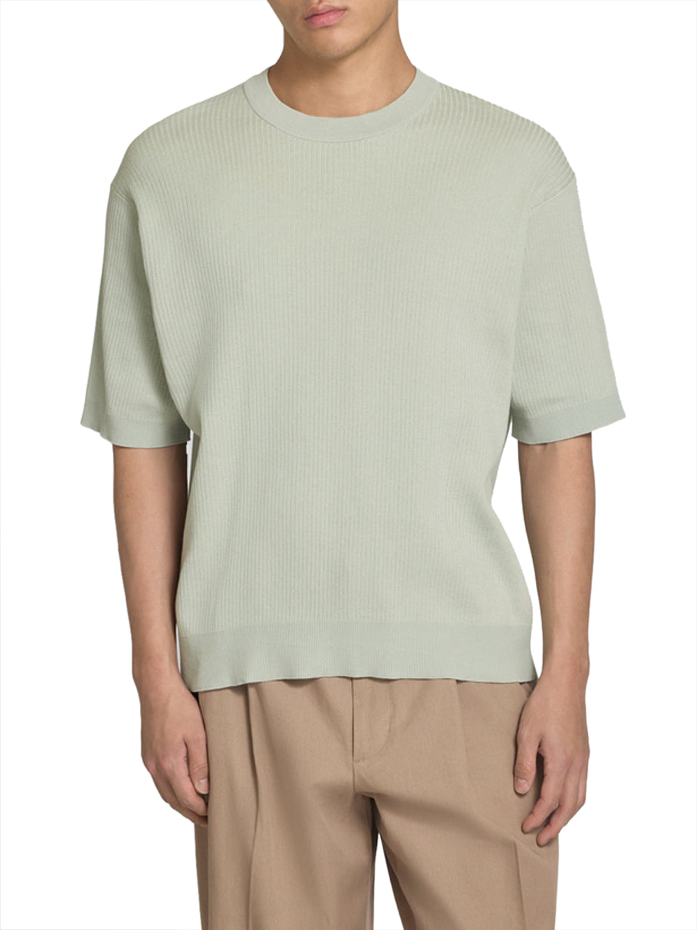 SELECTED T-Shirt Slhmattis Selected - Verde Acqua