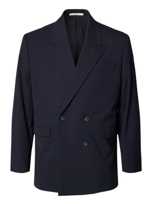SELECTED CRAZY DAYS Blazer Slmrelaxed Liam Db Blz Selected - Blu
