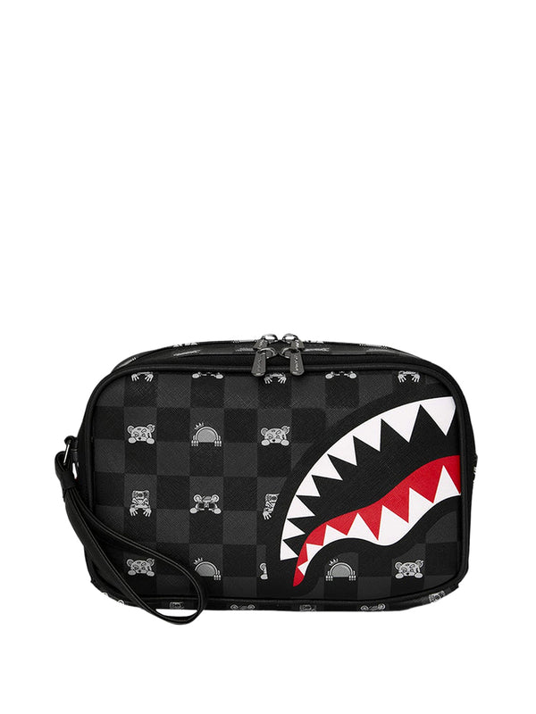 SPRAYGROUND Pochette Sprayground Peeking Character Check Toiletry Brick - Fantasia