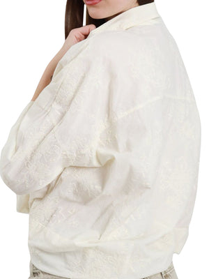 SUSY MIX Camicia Casual Ricamo Susy Mix - Burro