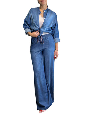 SUSY MIX Camicia Casual Chambray Susy Mix - Blu