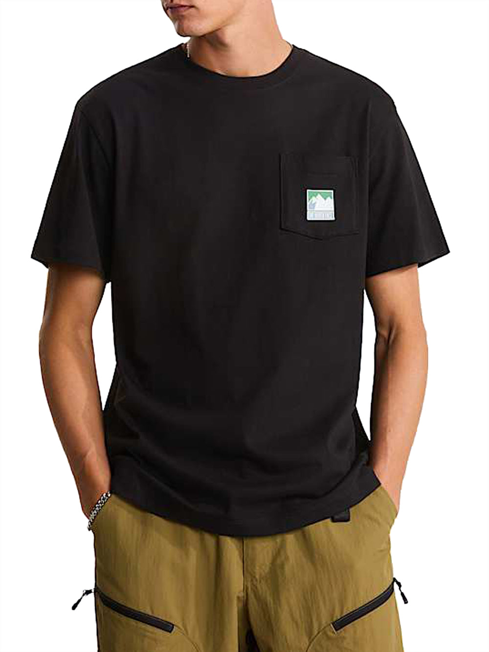 THE NORTH FACE T-Shirt Mountain Logo Relaxed The North Face - Nero
