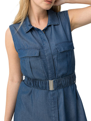 TIFFOSI Abito Midi Tiffosi Lichiony - Denim