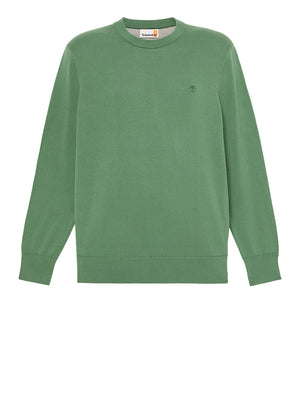 TIMBERLAND Maglione Timberland in Cotone Williams River da Uomo Verde Scuro