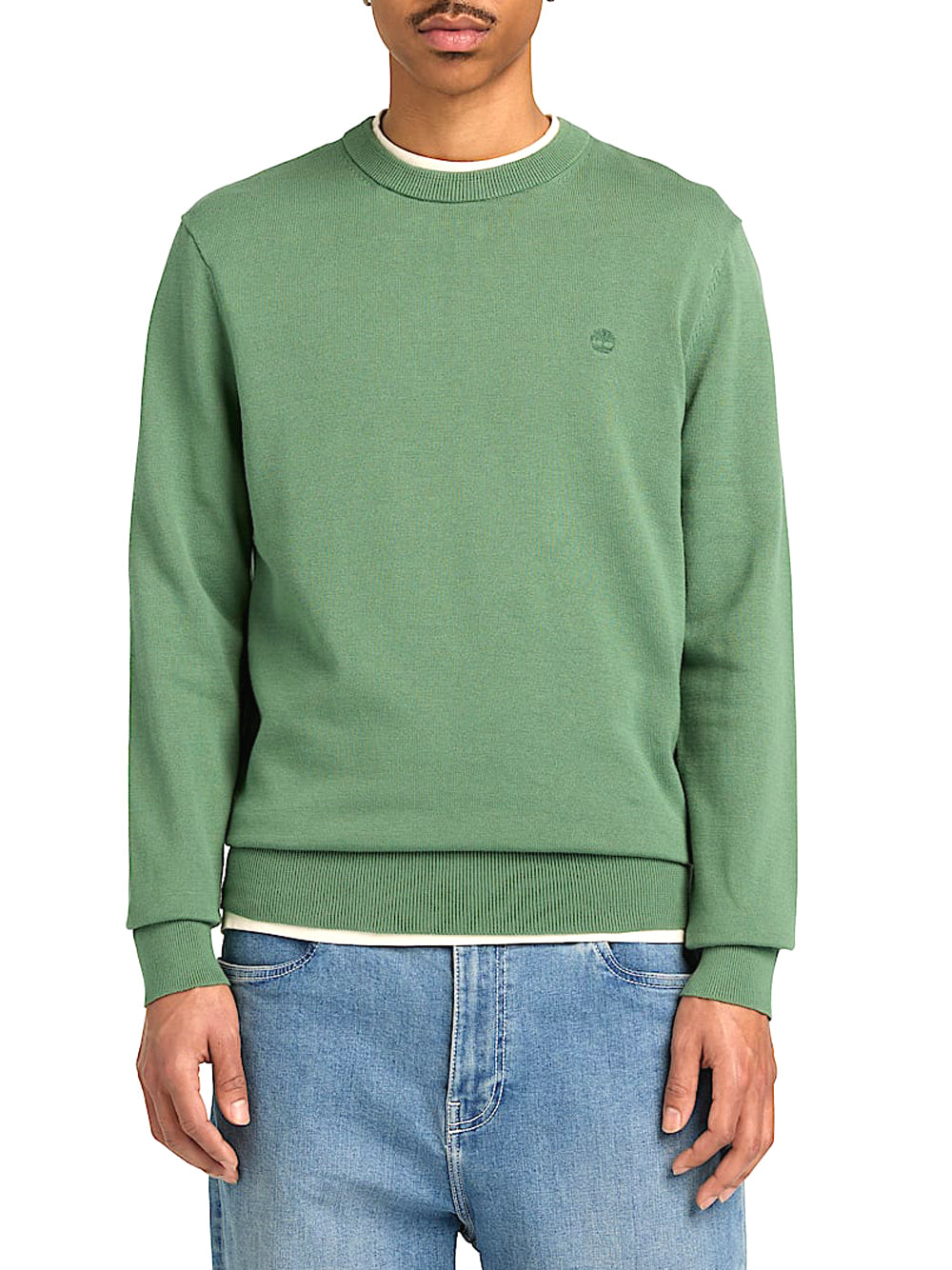 TIMBERLAND Maglione Timberland in Cotone Williams River da Uomo Verde Scuro