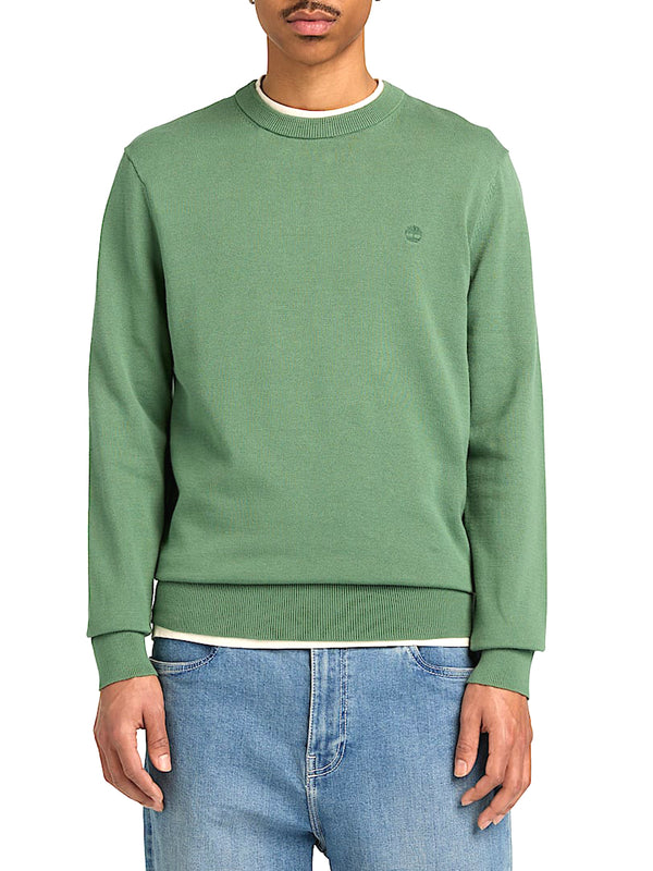 TIMBERLAND Maglione Timberland in Cotone Williams River da Uomo Verde Scuro