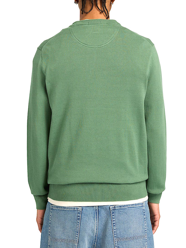 TIMBERLAND Maglione Timberland in Cotone Williams River da Uomo Verde Scuro