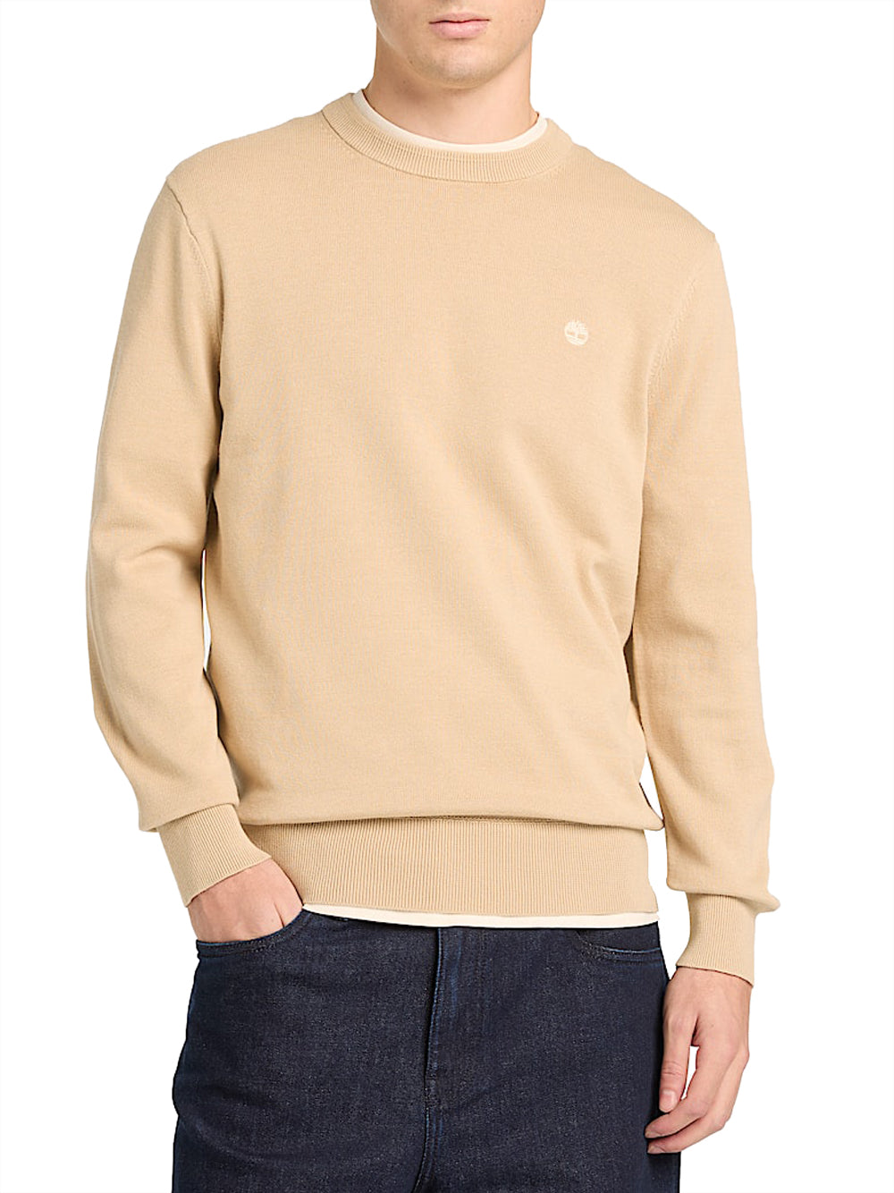 TIMBERLAND Timberland Maglione in Cotone Williams River da Uomo Beige