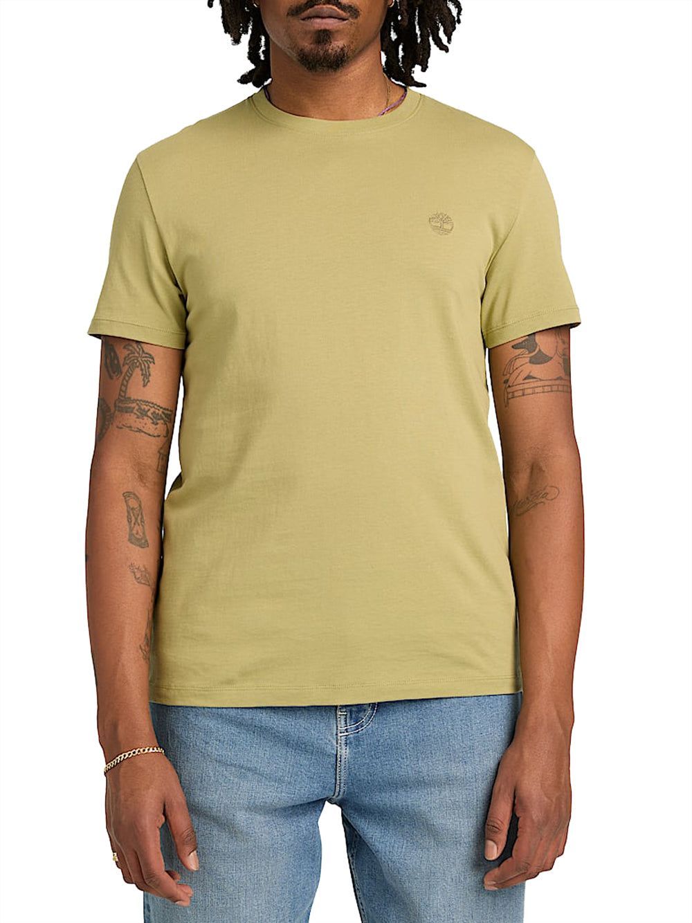 TIMBERLAND T-shirt Timberland a Maniche Corte Dunstan River da Uomo in verde
