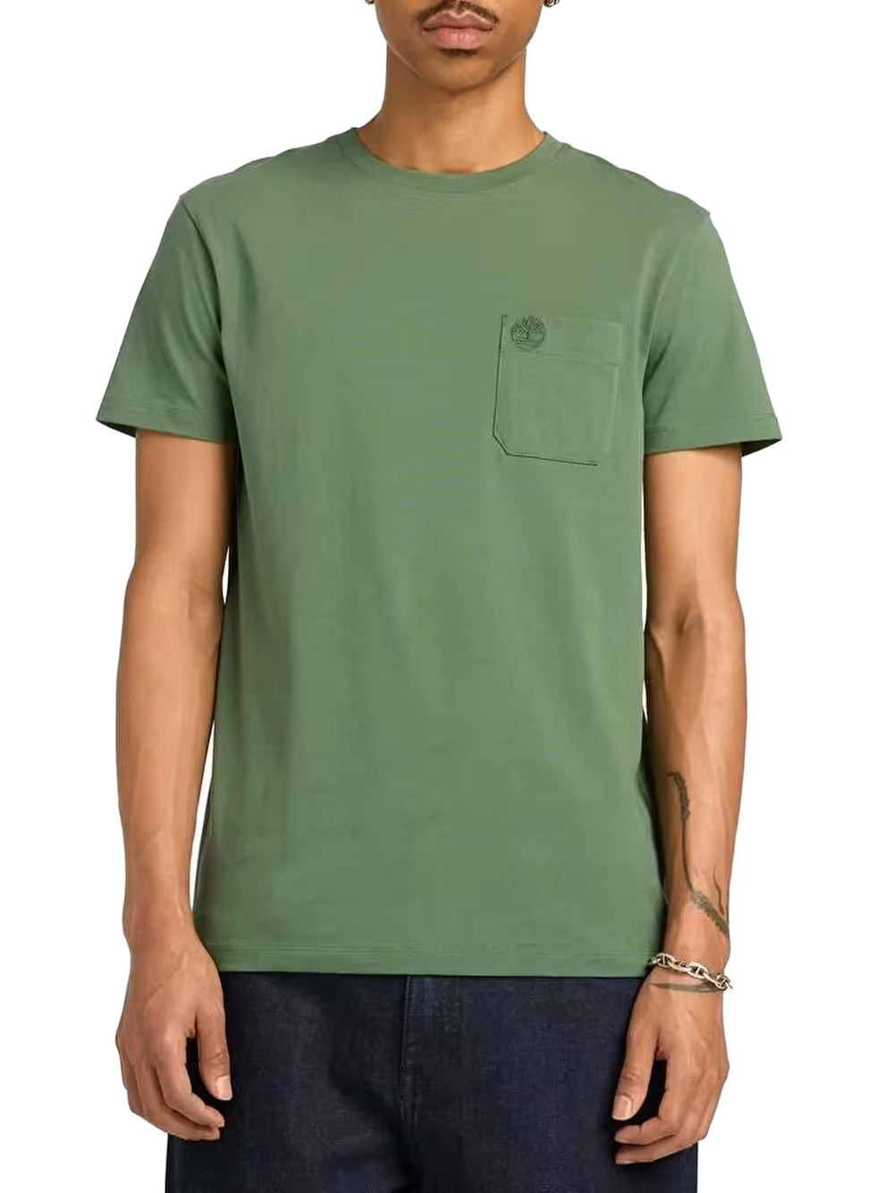 TIMBERLAND T-Shirt Timberland Dunstan River Chest Pocket Short Sleeve Verde