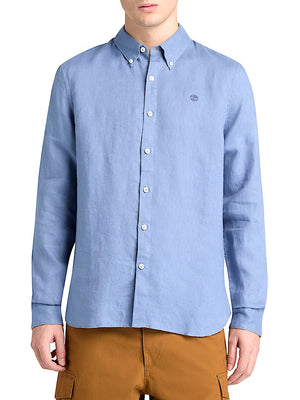 TIMBERLAND Camicia Timberland In Lino Mill Brook - Blu