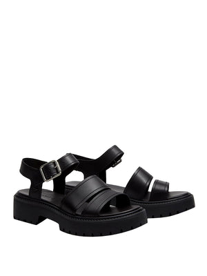 TIMBERLAND Sandalo Timberland con Plateau e Cinturino sul Retro Stone Street da Donna Nero