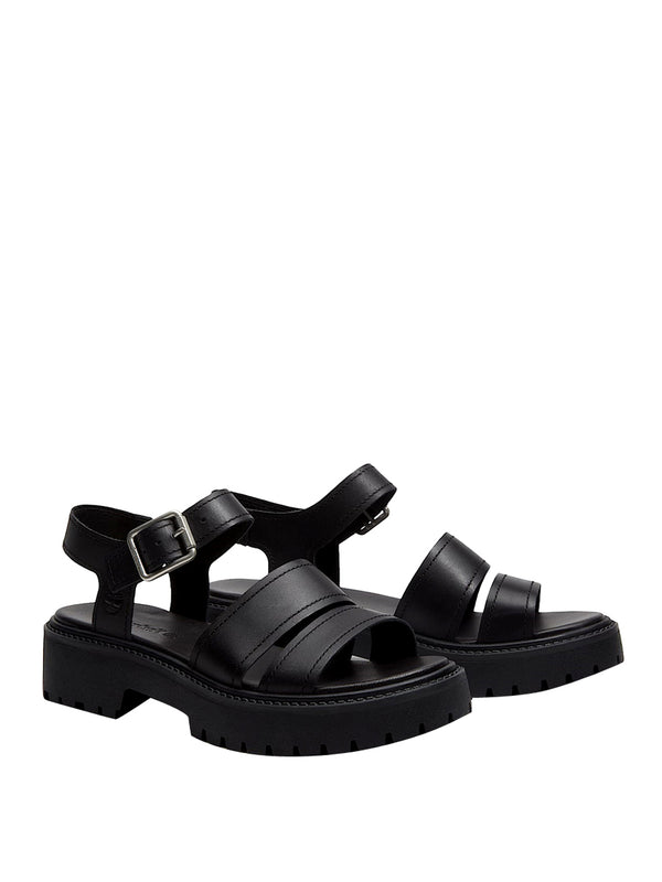 TIMBERLAND Sandalo Timberland con Plateau e Cinturino sul Retro Stone Street da Donna Nero