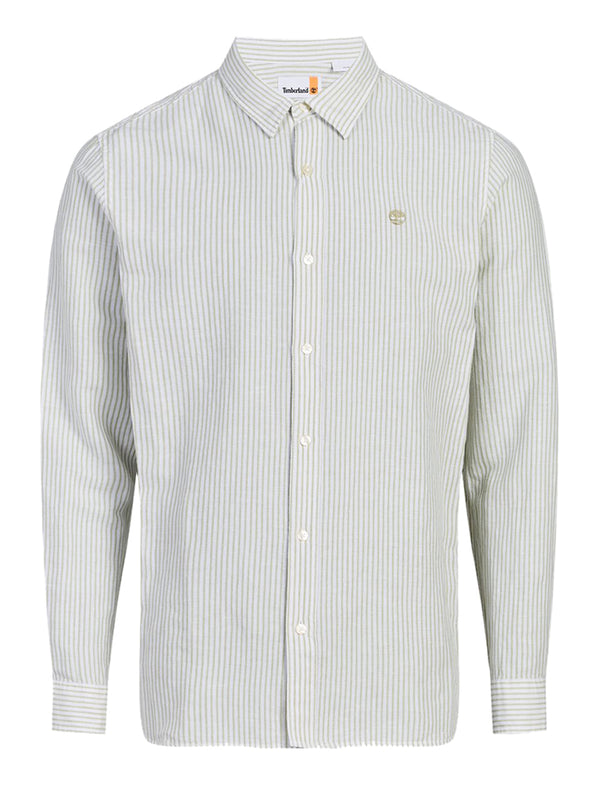 TIMBERLAND Camicia Timberland Mill Brook Linen Striped Regular - Bianco Verde