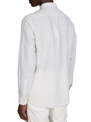 TIMBERLAND Camicia Timberland Mill Brook Linen Striped Regular - Bianco Verde