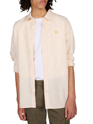 TIMBERLAND Camicia Timberland Mill Brook Linen Striped Regular - Bianco Giallo