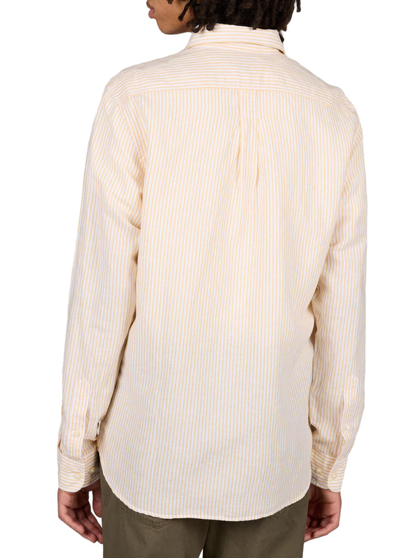 TIMBERLAND Camicia Timberland Mill Brook Linen Striped Regular - Bianco Giallo