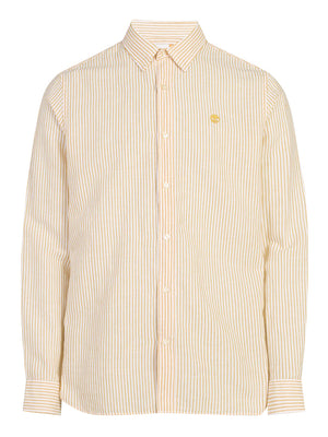 TIMBERLAND Camicia Timberland Mill Brook Linen Striped Regular - Bianco Giallo