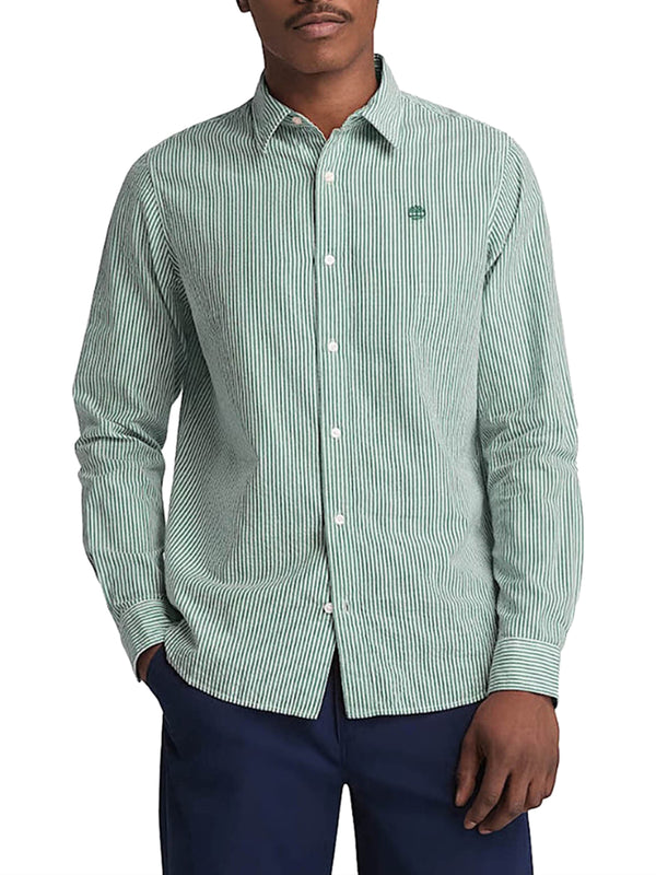 TIMBERLAND Camicia Ls Seersucker Striped Timberland - Verde