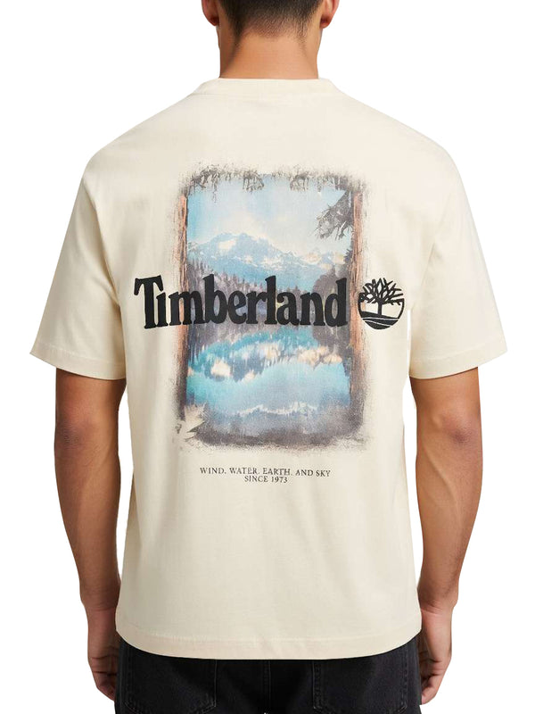 TIMBERLAND T-Shirt Timberland Outdoor Photo Back Graphic Tee - Beige