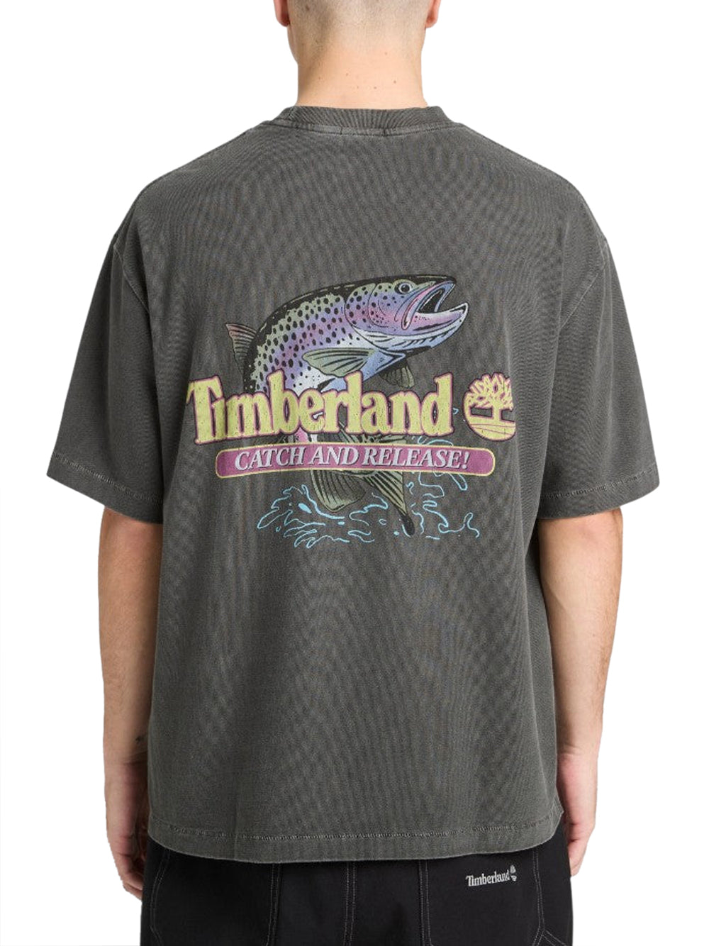 TIMBERLAND T-Shirt Timberland Fly Fishing Graphic Tee - Grigio