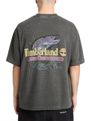 TIMBERLAND T-Shirt Timberland Fly Fishing Graphic Tee - Grigio
