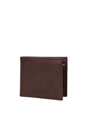 TIMBERLAND Portafoglio Riverton Leather Bi-Fold Coin Timberland - Marrone