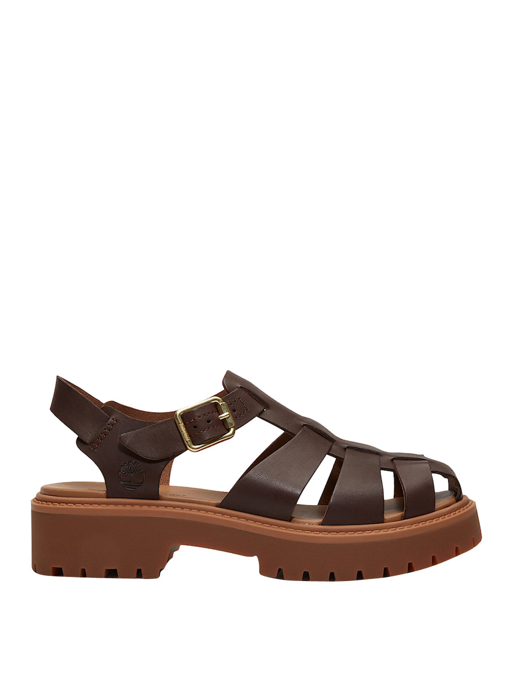 TIMBERLAND Sandalo Timberland Fisherman con Plateau Stone Street da Donna Marrone Scuro