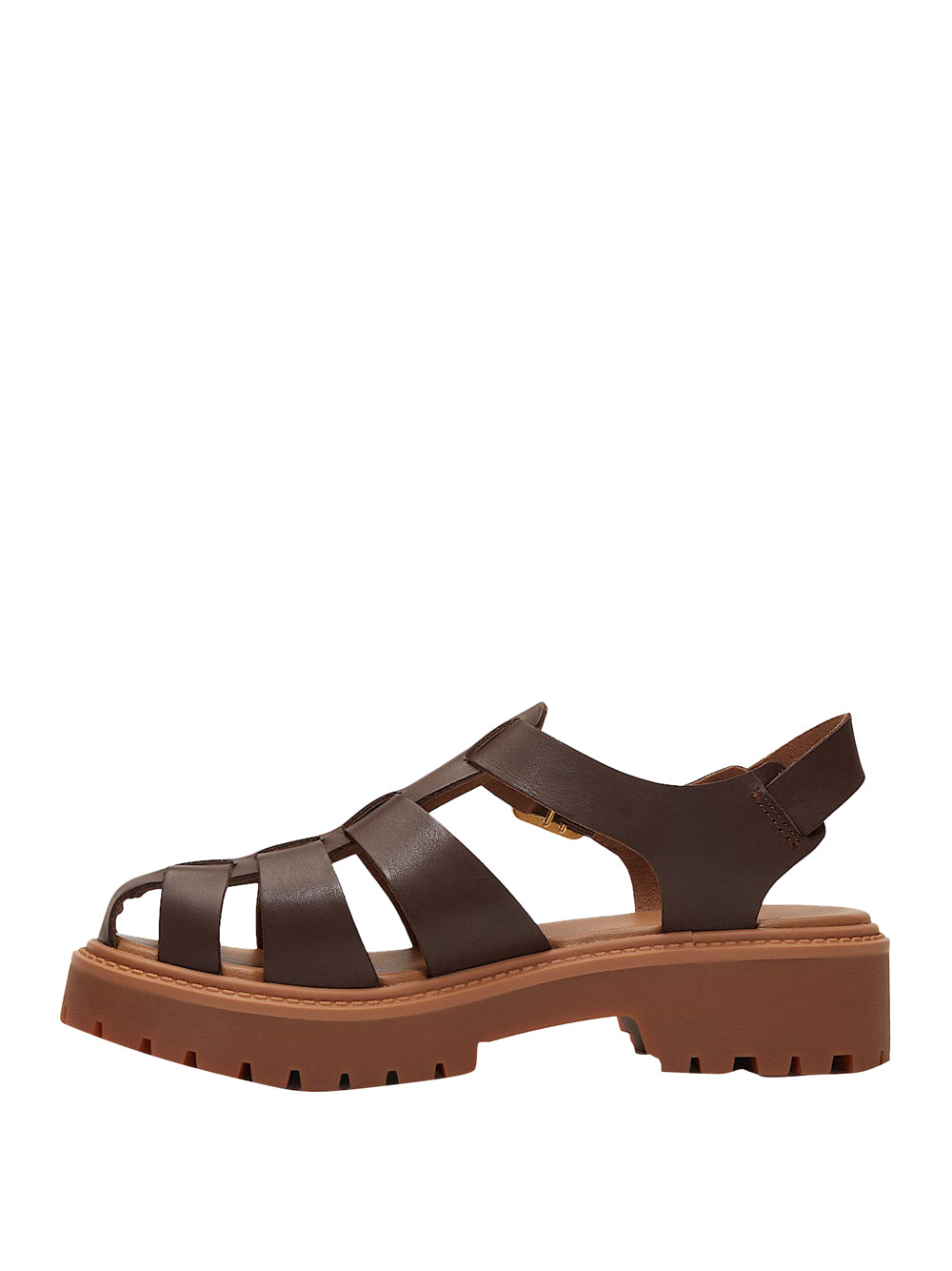 TIMBERLAND Sandalo Timberland Fisherman con Plateau Stone Street da Donna Marrone Scuro