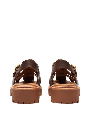TIMBERLAND Sandalo Timberland Fisherman con Plateau Stone Street da Donna Marrone Scuro